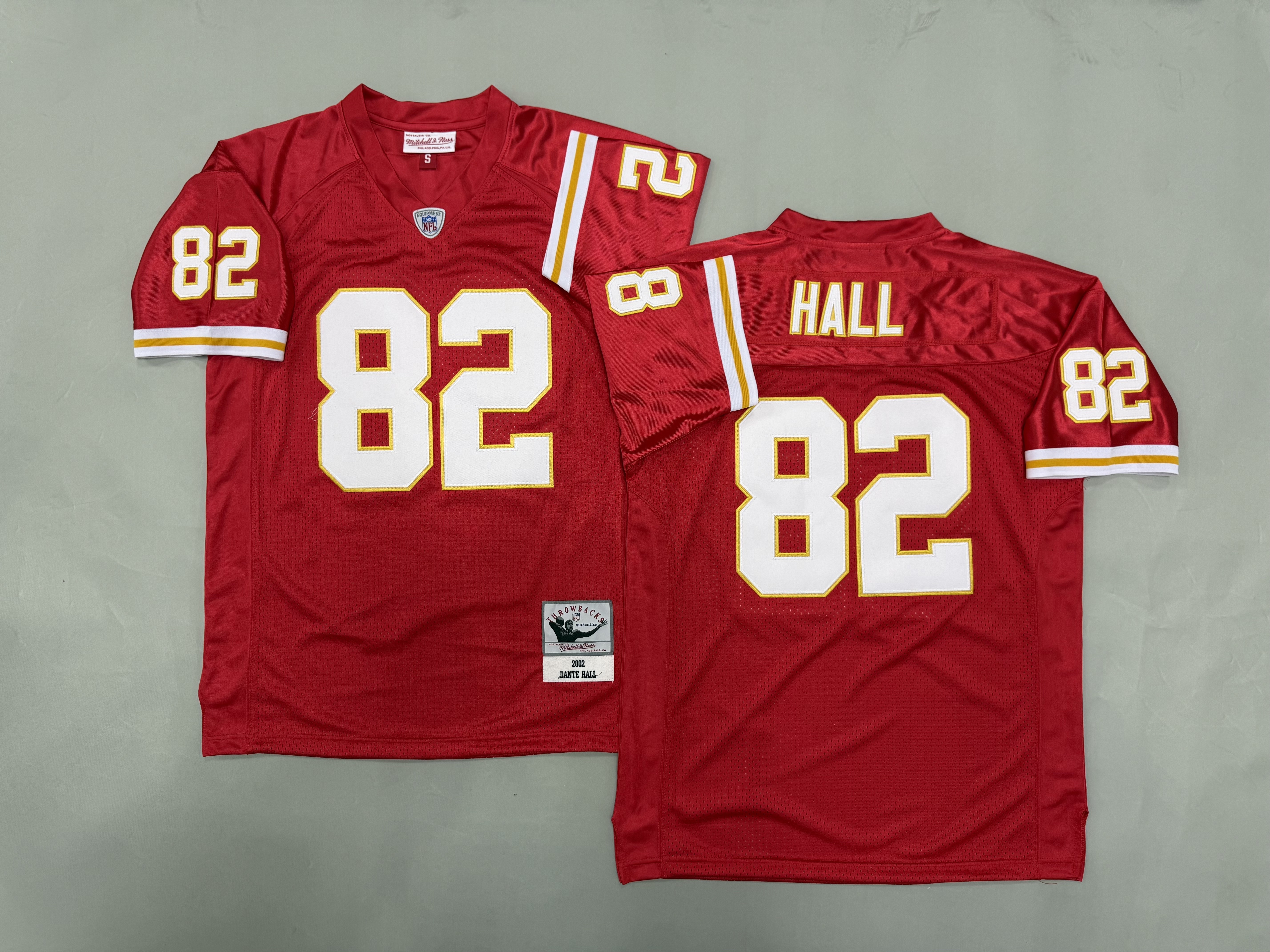 Men 2026 Kansas City Chiefs #82 Hall Red Throwback Game NFL Jersey 001